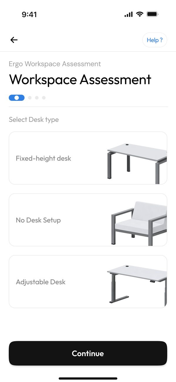 Workspace assessment desk type step